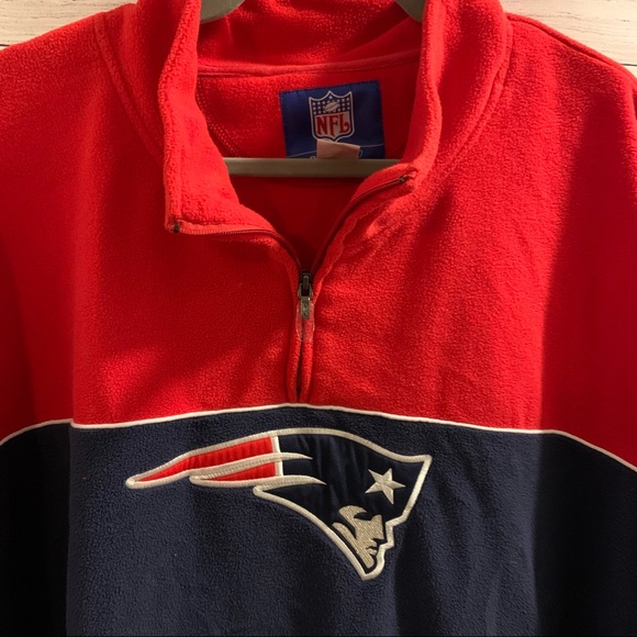 NFL Patriots fleece zipper pull over plus size 4X - Picture 6 of 12